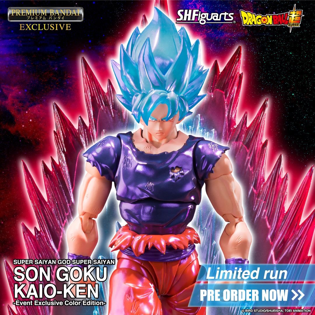 TamashiiNations on X: The SH Figuarts Super Saiyan God Super Saiyan Son  Goku Kaio-Ken Event Exclusive is now sold out. Thanks for your continued  support.  / X