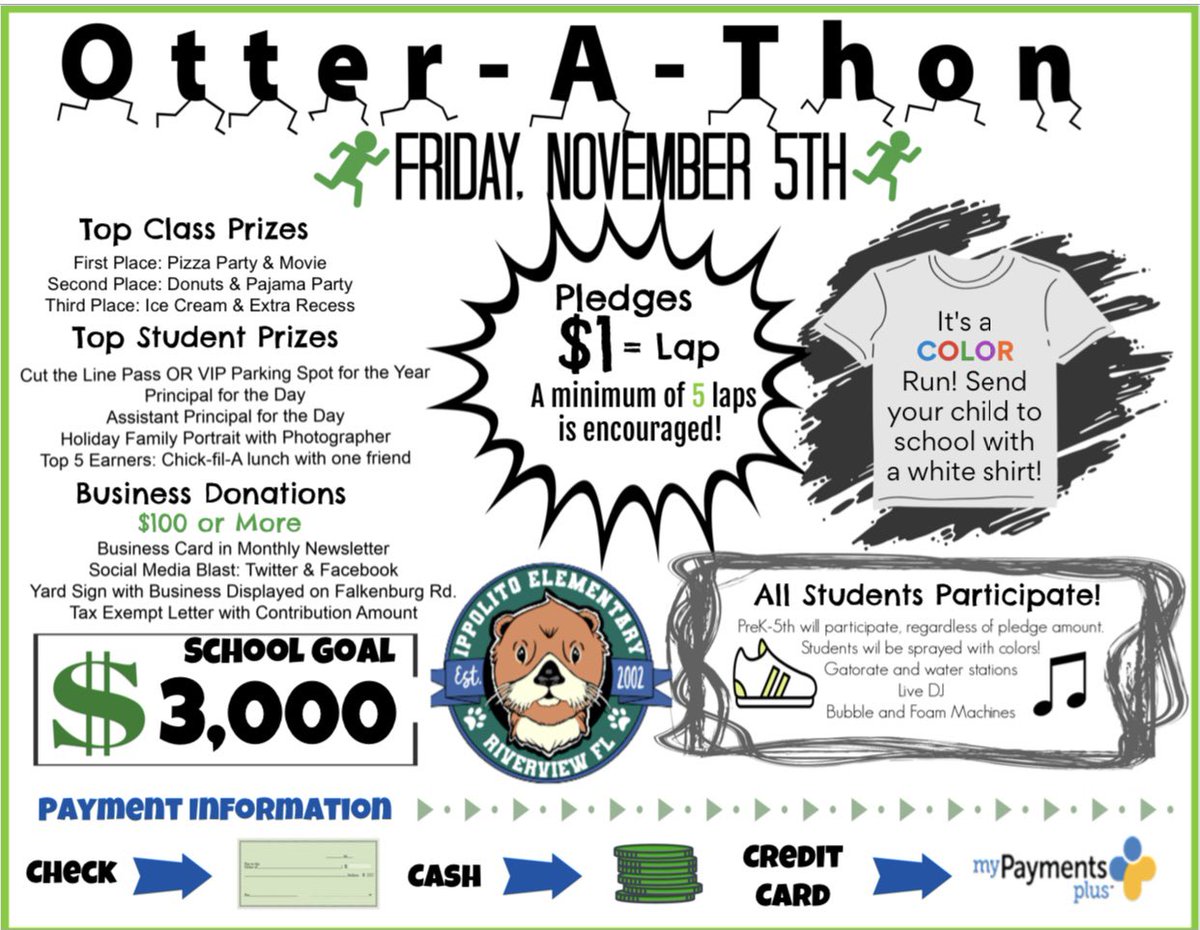 💚🦦💙 Pledge sheets go home tomorrow!