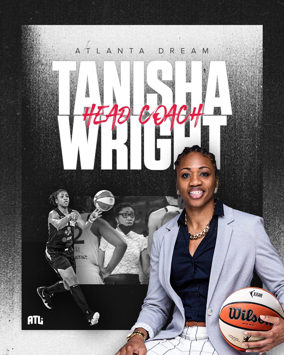 Catchin24's tweet photo. @AtlantaDream CONGRATS!!! Super pumped for #TWright leading the charge. Good luck! https://t.co/0zbj2bclWh