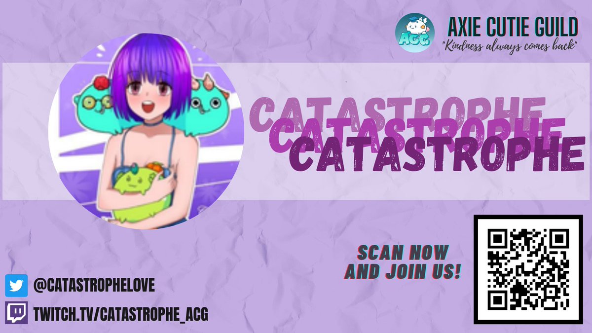 Hi cuties! 😊 one of our ACG Scholar, ate Cat, is live on twitch! Come and say hi 👋 See you there! 💚
twitch.tv/catastrophe_acg