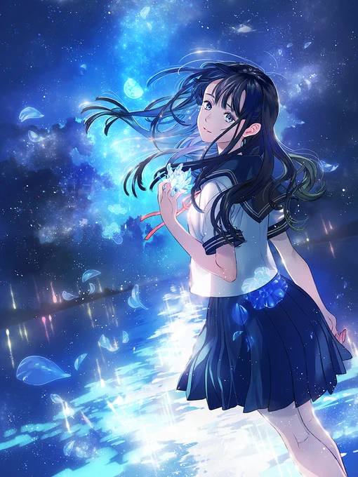 『月夜に、散りゆく君と最後の恋をした』挿画 