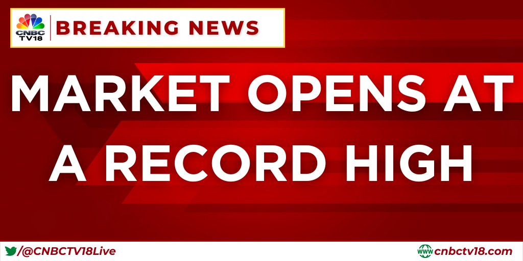 CNBCTV18Live's tweet photo. #MarketAtRecord | Indian market opens at a record high. All frontlines indices (Sensex, Nifty, Nifty Bank &amp; Midcap Index) at life highs https://t.co/S4RUrurWe0