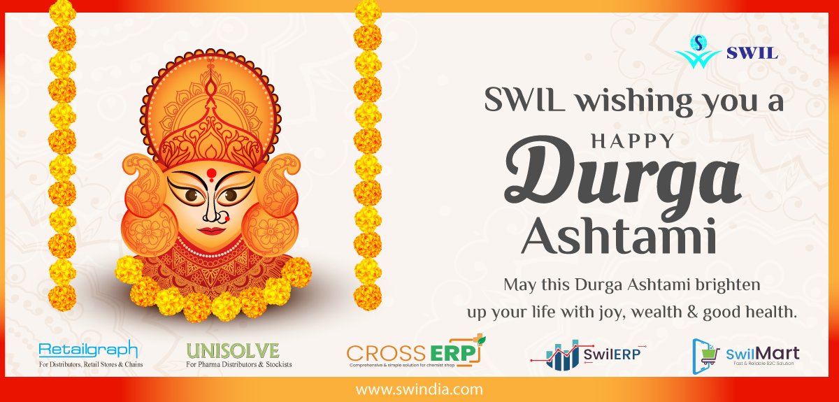 swilerpsoftware's tweet image. In this #Durga_Ashtami, Our SWIL team wishes you strength and courage in your life.
Connect with our #software_solutions and get the most up-to-date and accurate solutions for your business.
#durgaashtami2021 #lorddurgapooja #navratri2021 #swilwishes #swilsoftware