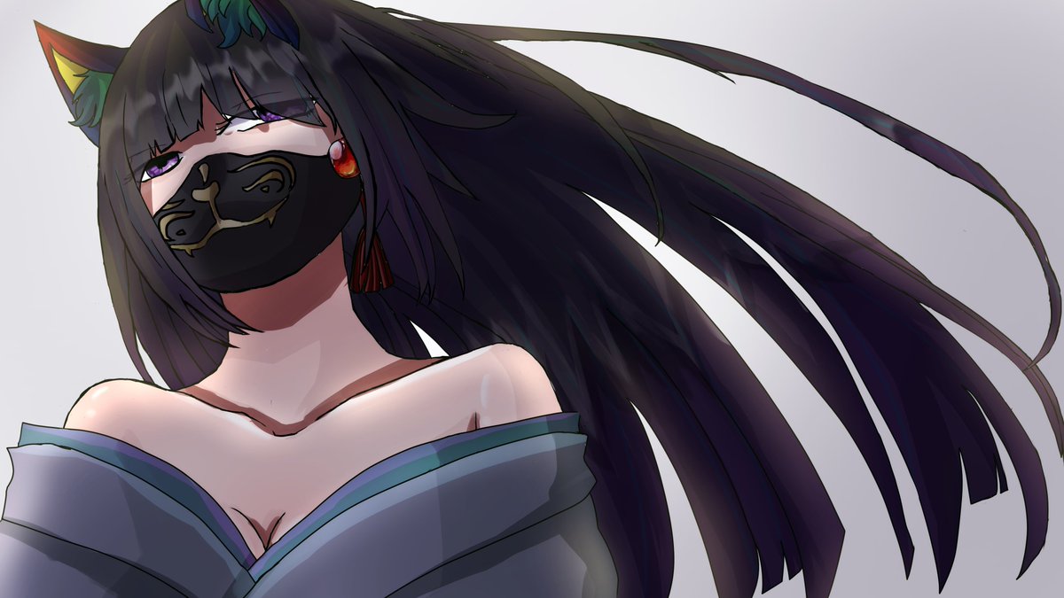 ポケコロイラスト アバ絵 イラスト 髪なんてもう二度と描きたくないで りきさらぎ ところ 狐神天 ココネッツのイラスト