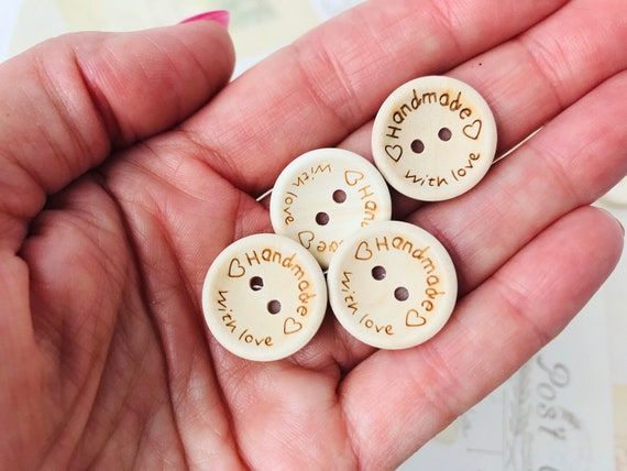 HeartSupplies's tweet image. Handmade With Love  Wooden Buttons Three Quarter Inch 20mm | Etsy buff.ly/2YSJUR8 #handmadebuttons #woodbuttons #buttons #knitting #crochet #craft #craftsupplies #makeit #etsy #etsyau #smallbuttons