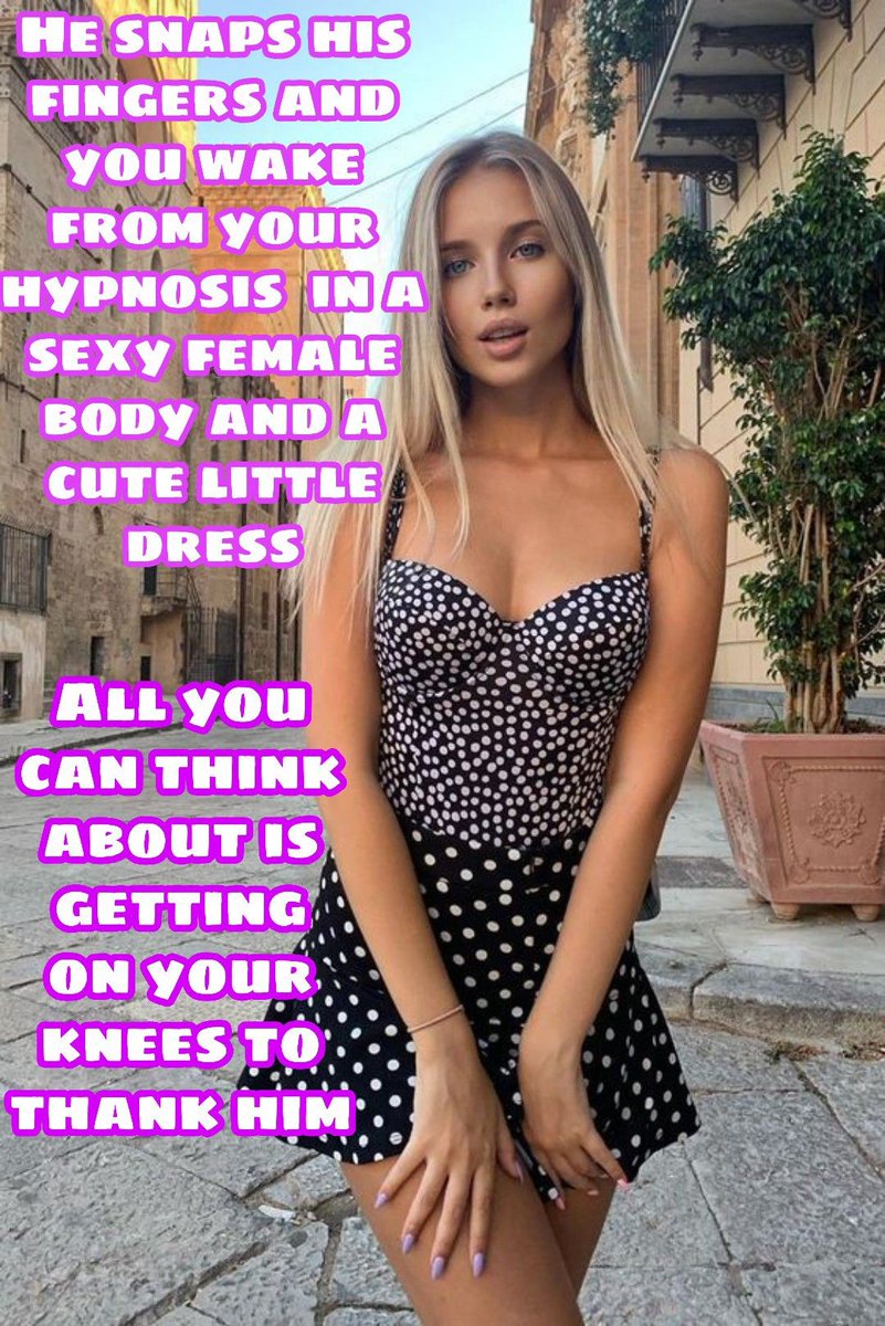 After your latest sissy hypnosis session #tgcaption #sissy #feminize #cross...