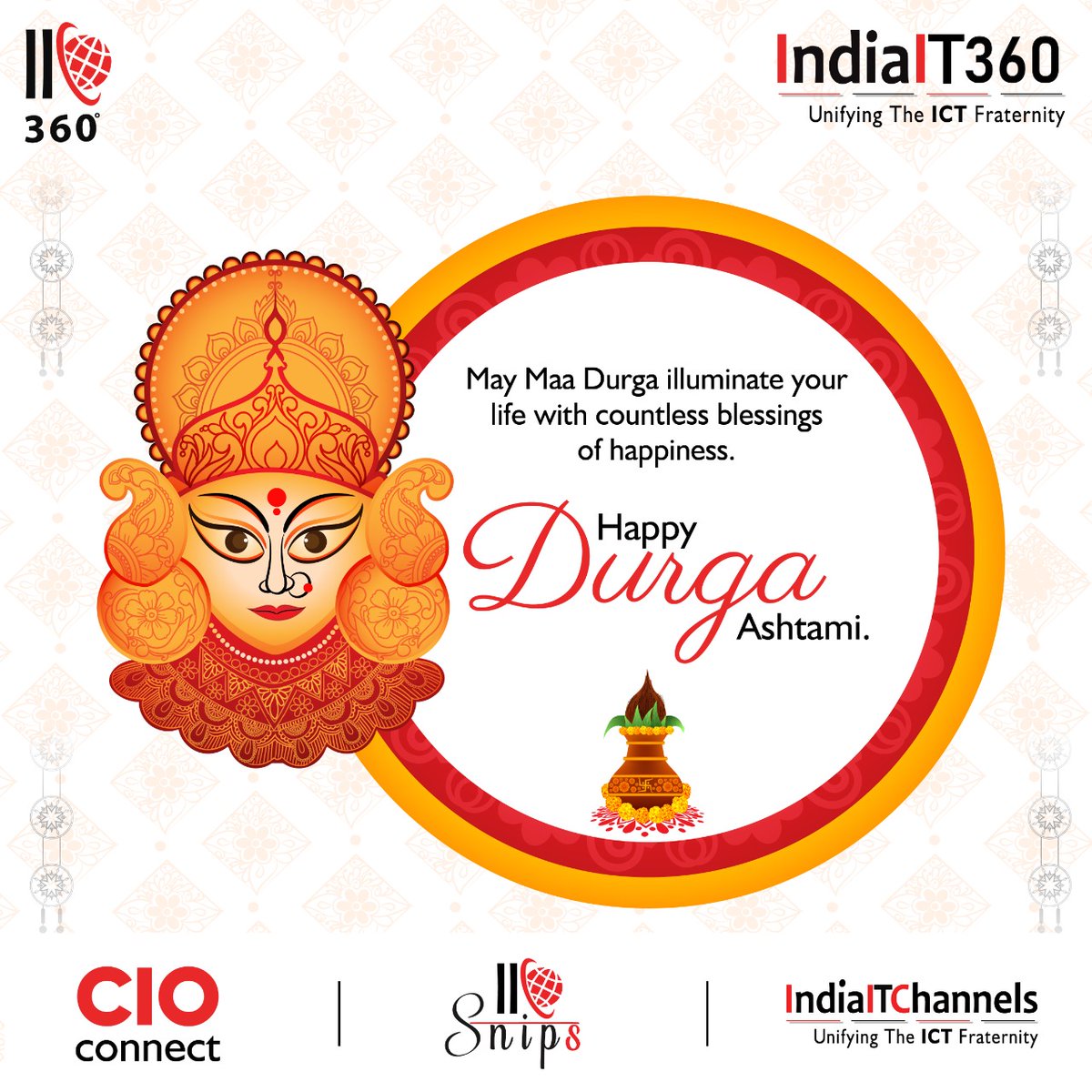 Indiaitchannels's tweet photo. May Maa Durga illuminate your life with countless blessings of happiness. Wishing you a Happy Durga Ashtami.

#DurgaAshtami #दुर्गाष्टमी #जय_माँ_दुर्गा #Ashtami #DurgaPuja2021 #DurgaPuja #Durgashtami #दुर्गा_अष्टमी

#IndiaIT360 #IndiaITChannels #IICSnips #IIC #CIOConnect https://t.co/jRJIYTJamM