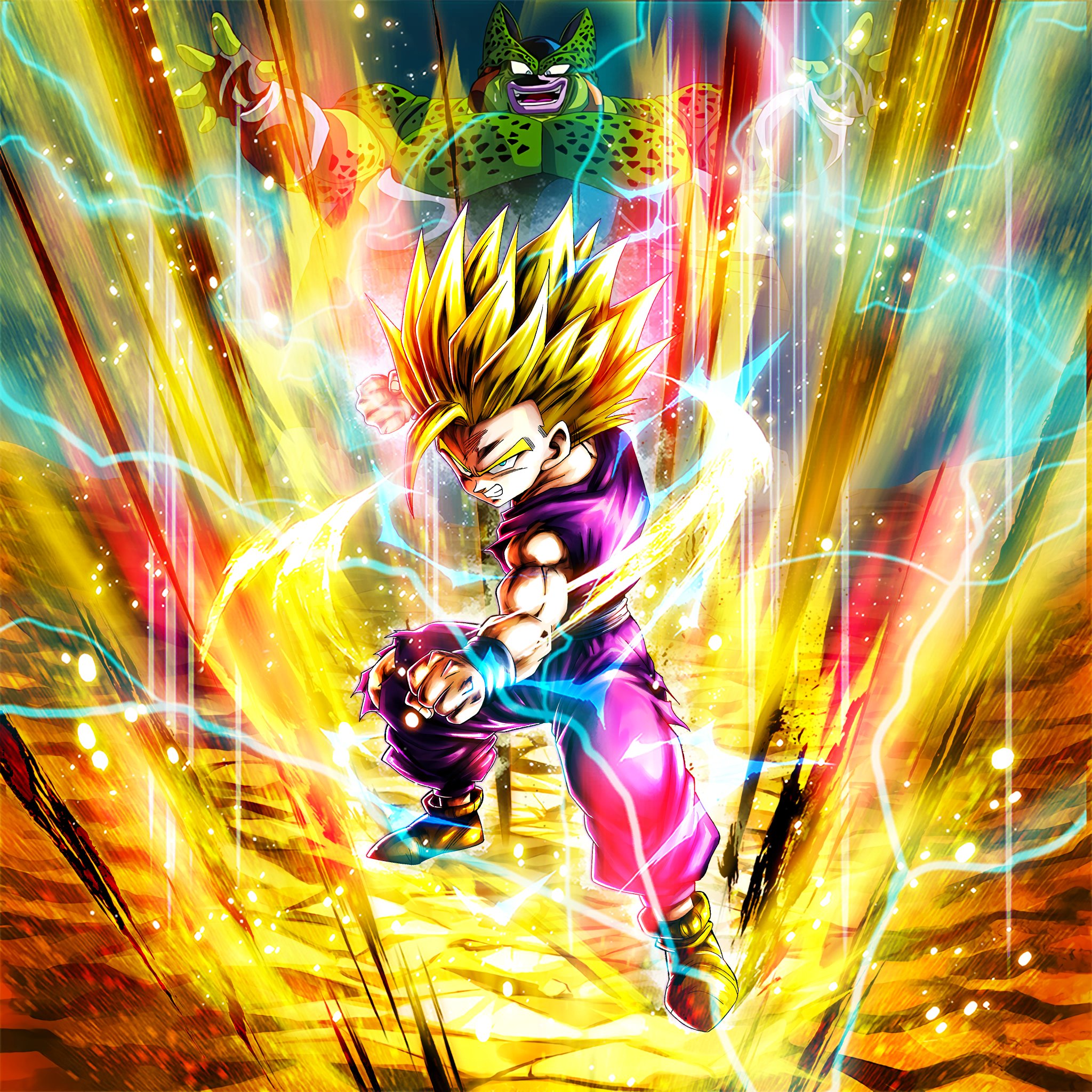 Gohan Super Saiyan 2 Youth 8289 True black Amoled Wallpaper   rDragonballLegends