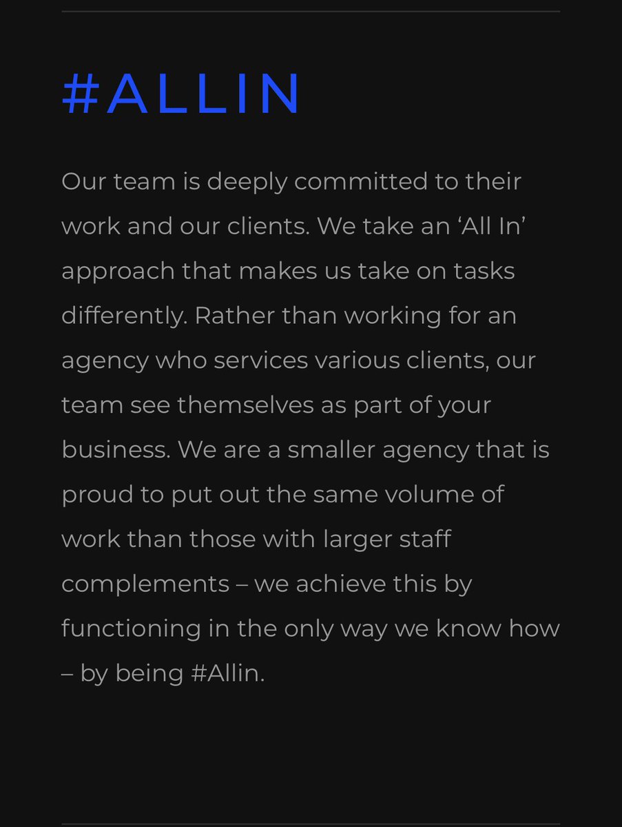 OxigenComms's tweet photo. The only way we know how. #Allin https://t.co/lhddTbm5w1