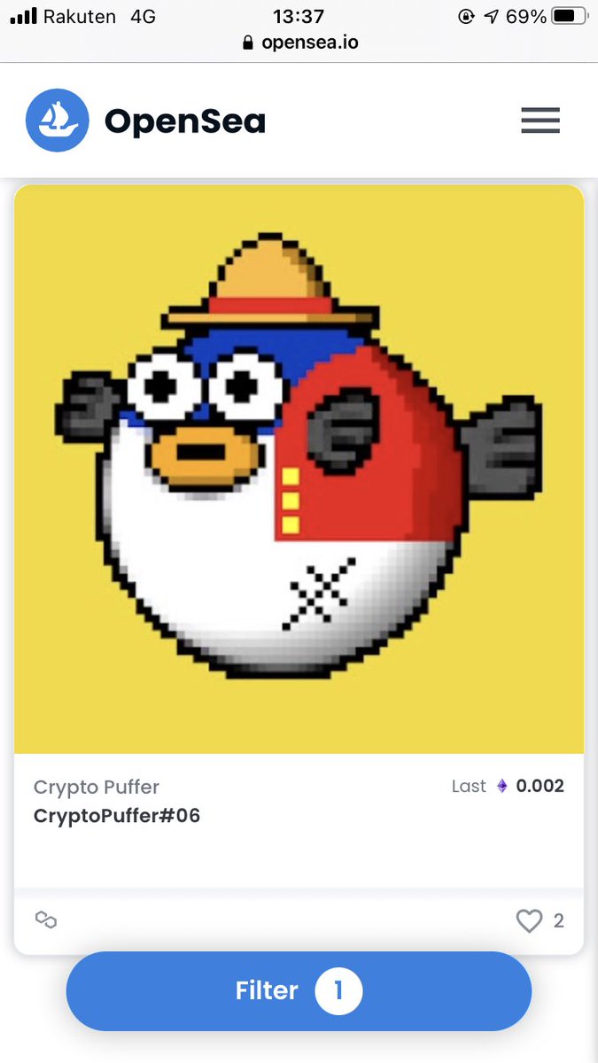 Crypto_Puffer_'s tweet photo. ○フィさん売れてた😂
ありがとうございます🙏🏻

またGiveaway企画やろうかな！
#NFTart #NFT #NFTjapan https://t.co/kHo4DktC2X