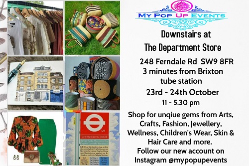 We can't wait to trade downstairs at the Department Store Follow our new pop up account on Instagram <a href="/mypopupevents/">MY POP UP EVENTS</a> #SupportSmallBusinesses  #fashion #homedecor #brixton #lLambeth <a href="/brixtonnews/">urban75 brixton</a> <a href="/EventLambeth/">EventLambeth</a>  #halloween #popupshop #art #menswear #preloved <a href="/BrixtonBlog/">Brixton Blog</a> @brixtonbuz