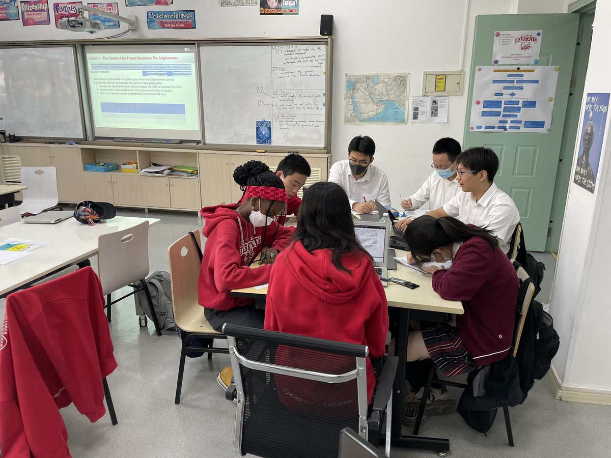G10 students sharing their knowledge of the Enlightenment.
