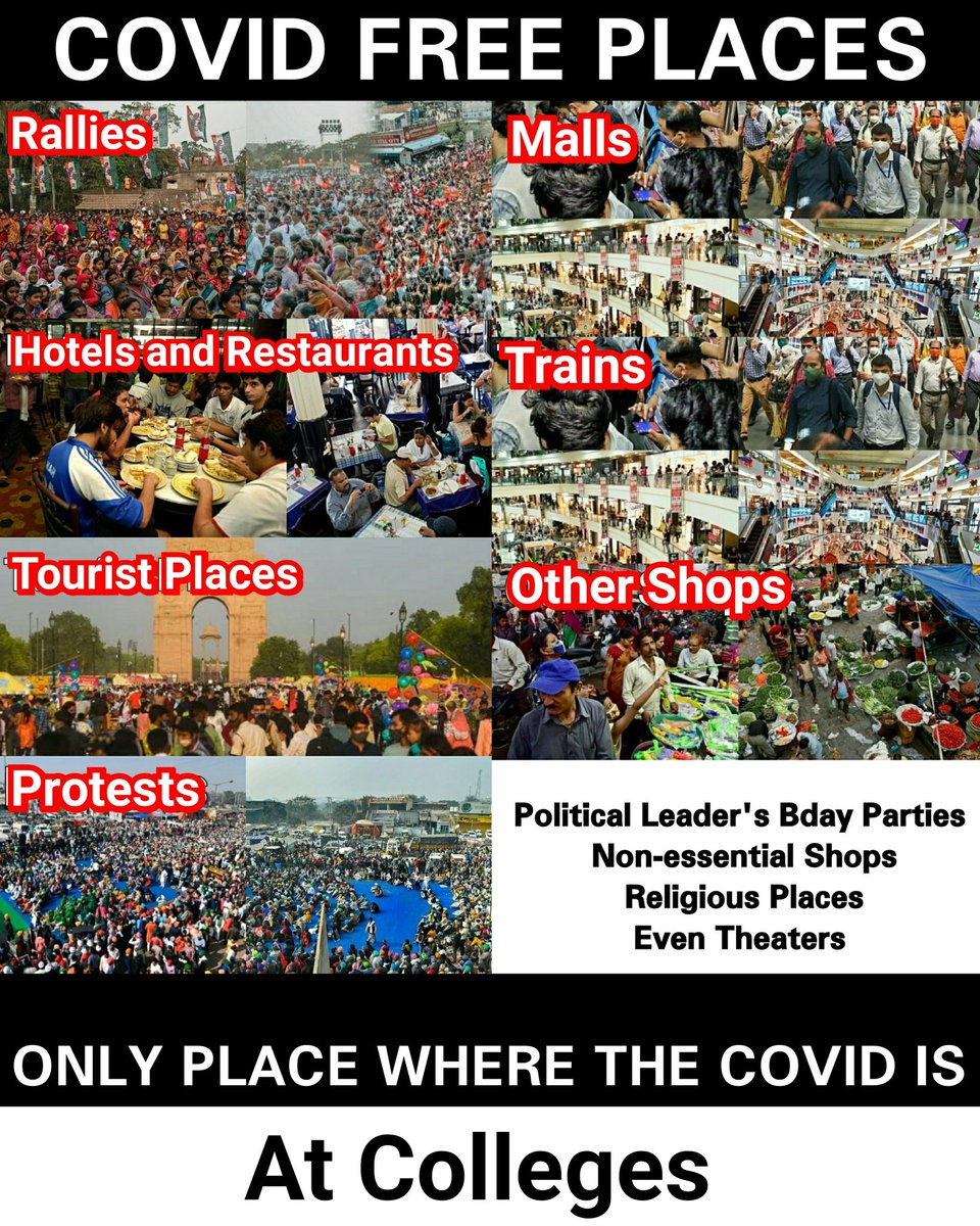 callbystudents's tweet photo. @RahulBaraskar8 @TOIMumbai @CMOMaharashtra @samant_uday @VarshaEGaikwad See pic
What it means, simply our Best CM wants only money n politics.
Now every place is opened except colleges. Where is covid then?
Why, our CM didn't know that there is place called 'college' where we r getting educated.
Either he doesn't like edu or didn't went to college. https://t.co/dUeGvnP7wn