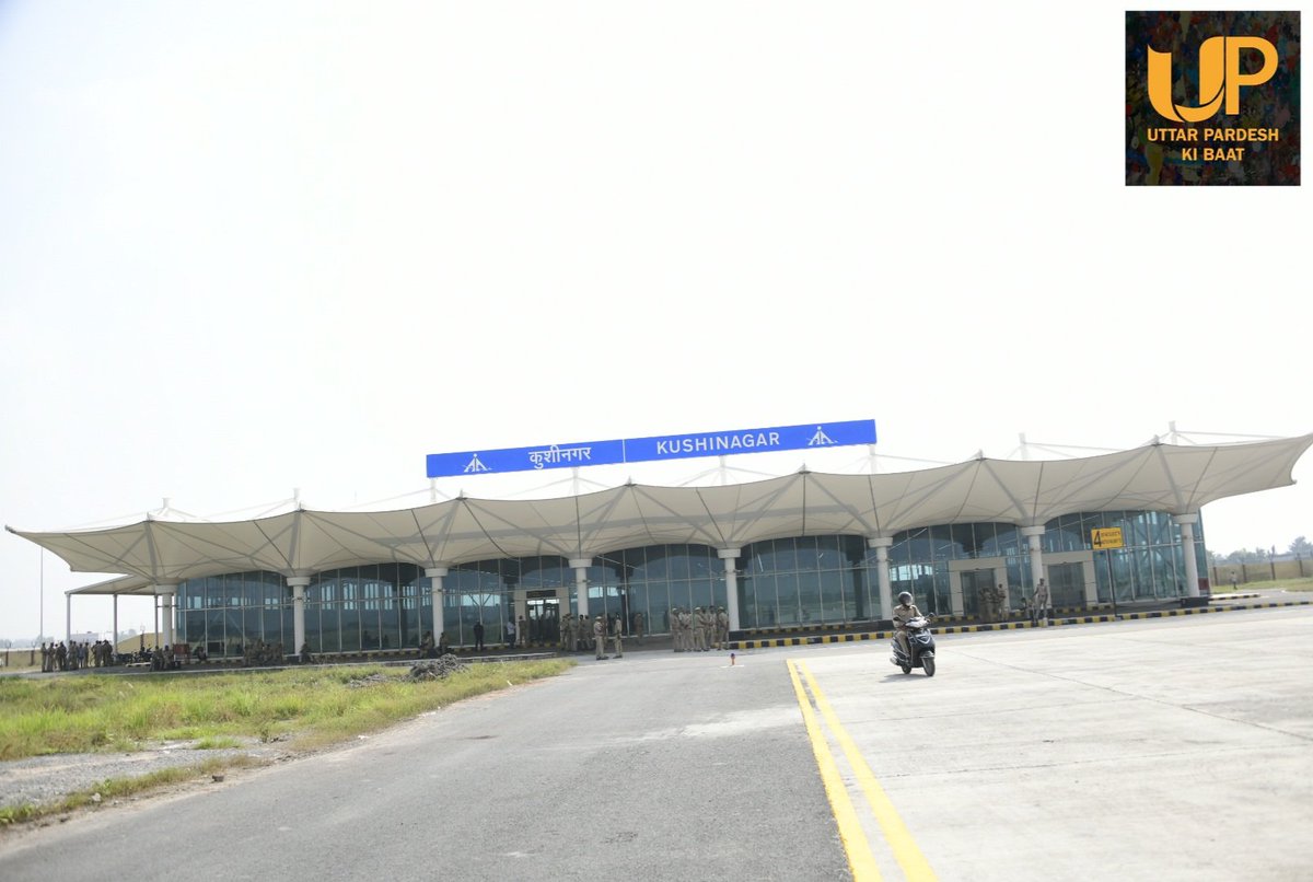 UpKiBaatNews's tweet image. कुशीनगर इंटरनेशनल एयरपोर्ट
🌐 उत्तरप्रदेश का चौथा इटरनेशनल एयरपोर्ट
🌐 भगवान बुद्ध की धरती पर देश-विदेश से आते है लाखों पर्यटक
🌐 PM 20 अक्टूबर को करेगे उद्गाटन
🌐 4800 वर्ग मीटर में जर्मन फैब्रिक मैटेरियल की टर्मिनल बिल्डिंग
🌐 600 एकड़ एरिया रनवे 3200 मीटर लंबा व 46 मीटर चौड़ा