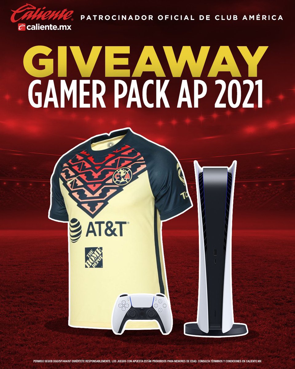 Club América (@clubamerica) on Twitter photo 🚨GIVEAWAY DE 105 ANIVERSARIO🚨
GANA UN SUPER PACK GAMER de <a href="/ClubAmerica/">Club América</a> CON CONSOLA Y LA NUEVA PLAYERA DE LOCAL 🎮🦅🔥
•Dale 🔁 y ❤️
•PARTICIPA AQUÍ: bit.ly/3n5HNBV
#MásAcciónMásDiversión 🚨GIVEAWAY DE 105 ANIVERSARIO🚨
GANA UN SUPER PACK GAMER de <a href="/ClubAmerica/">Club América</a> CON CONSOLA Y LA NUEVA PLAYERA DE LOCAL 🎮🦅🔥
•Dale 🔁 y ❤️
•PARTICIPA AQUÍ: bit.ly/3n5HNBV
#MásAcciónMásDiversión