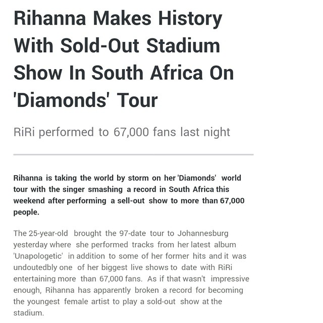 ALX_Navi's tweet photo. Best night of my life @rihanna #DiamondsWorldTour 13 Oct 2013 https://t.co/FEepV3oaTv