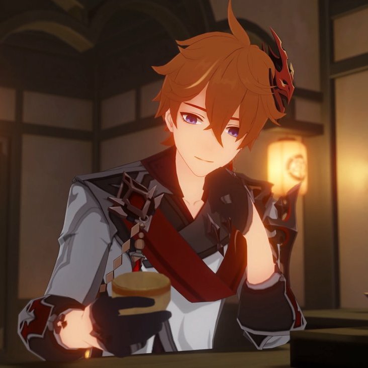 Shiirinrin's tweet photo. The way childe staring at the cup wistfully is as if he missed a certain consultant back in liyue....
My tartali heart😭❤ https://t.co/crOnAj5nmg
