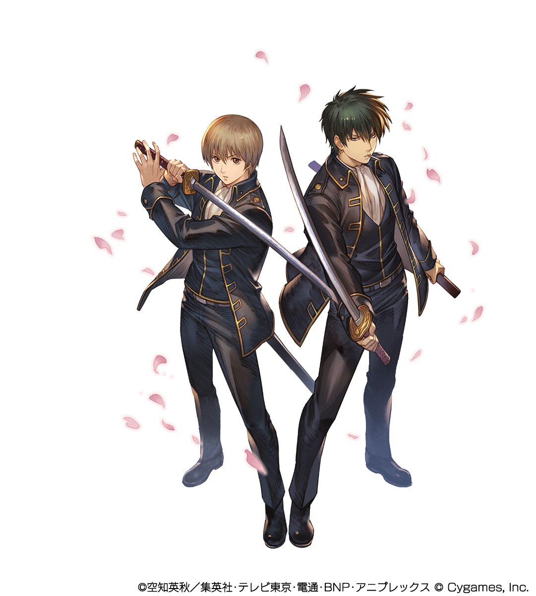 Granblue En Unofficial Check Out The Full Character Art For Hijikata Toshiro And Okita Sogo Who Will Join The Crew After Finishing Chapter 1 Episode 3 Of The Gin Tama