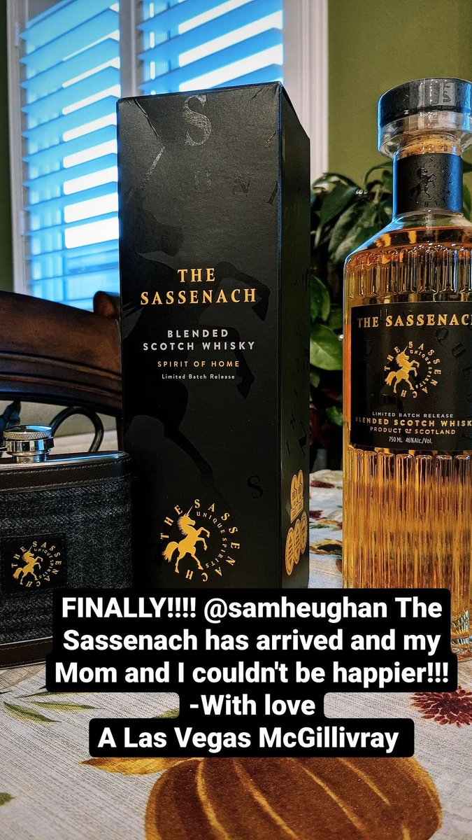 Coffeeandtacoss's tweet photo. @SamHeughan it finally came in!!!! I hope ya had a good day!! Mom and I thoroughly enjoyed The Sassenach!!
-Las Vegas McGillivray's https://t.co/4sMmS0AQW3