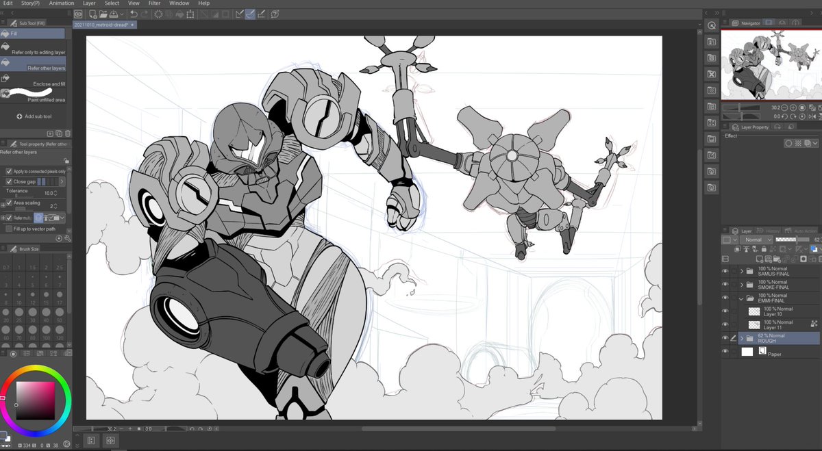 Metroid Dread fanart updated WIP 