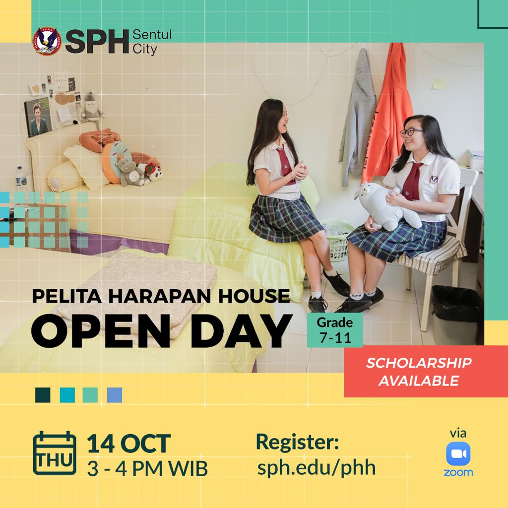 Jangan Lewatkan SPH Sentul City PHH Open Day!

Ikuti "Virtual Open Day" kami: 
🗓️ Kamis, 14 Oktober 2021 
⏰ 3-4 PM (GMT +7)

Daftarkan diri Anda segera di
sph.edu/phh

Sekolah Pelita Harapan Sentul City
youtu.be/vn5afQOB9GY