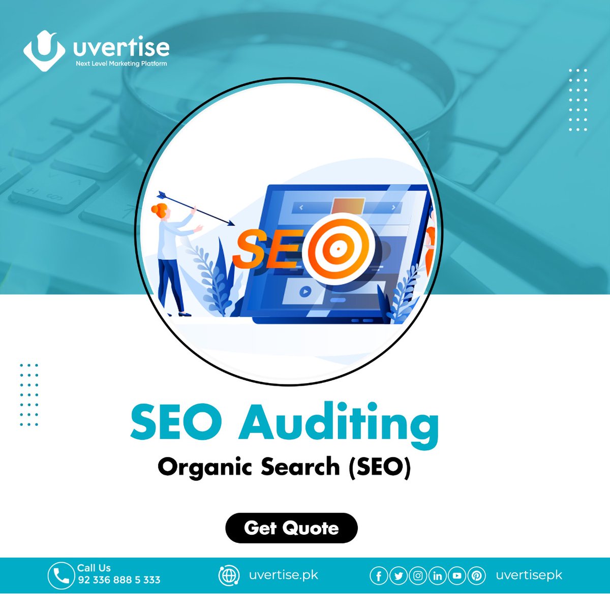 UvertisePk's tweet photo. 𝐒𝐄𝐎 𝐀𝐮𝐝𝐢𝐭𝐢𝐧𝐠
“Catch all about your website’s current living status, with our SEO auditing service”
𝐕𝐢𝐬𝐢𝐭 https://t.co/xSNB49Otyz

#TechnicalAudit #audit #digitalmarketing #SEO #digitalmarketingagency #seoagency #searchengineoptimization #searchenginemarketing https://t.co/sthAsdwLbL