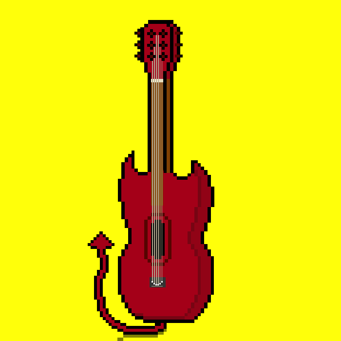 😱 BitGuitar #076 is now live on stage at <a href="/opensea/">OpenSea</a> 

The second of a few spooky guitars that will be released between now and Halloween 😈🎃

🎶 Set out runnin' but I take my time
A friend of the Devil is a friend of mine 🎶

opensea.io/assets/0x495f9… via #OpenSeaNFT #NFT #NFTs