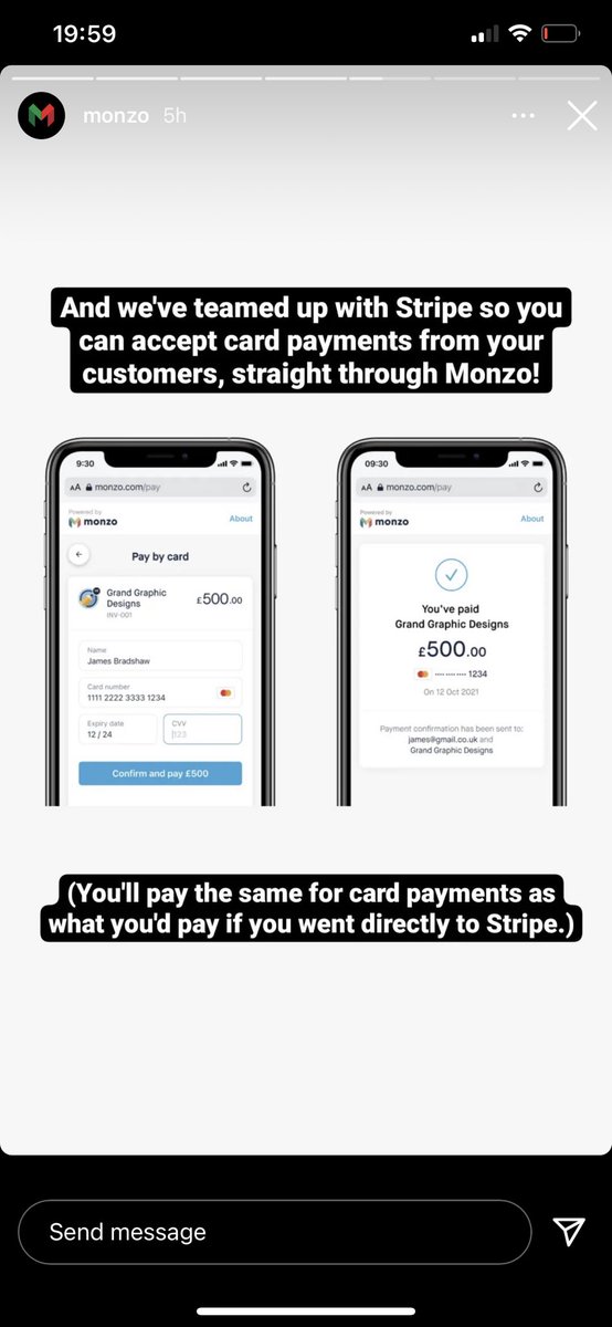 ashsampat's tweet image. Liking the new features on @monzo Business