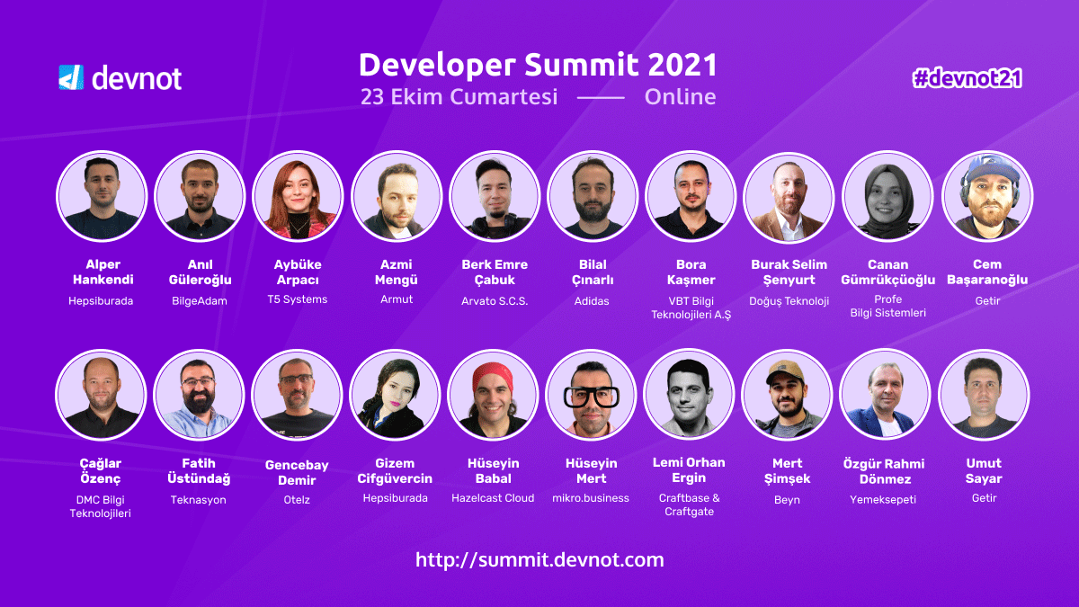 umutluoglu's tweet photo. Developer Summit yine harika konuşmacılar ve konularla geliyor. Haftaya cumartesi için yerinizi ayırtmayı unutmayın! https://t.co/vdFaiL9McQ https://t.co/A2V6W9C59v