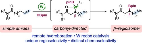 One of our most read articles in the last 30 days: Low-Valent Tungsten Catalysis Enables Site-Selective Isomerization–Hydroboration of Unactivated Alkenes by @W0TangClan @TitoBraulio Phillippa Cooper, @rmartinICIQ @MartinLab_ICIQ @kearyengle @EngleLab fal.cn/3j07B