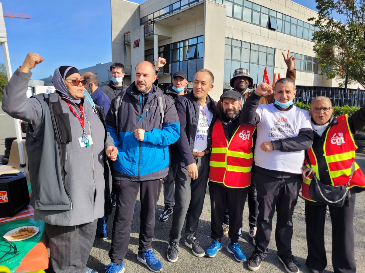 Lila69860203's tweet image. maps.app.goo.gl/TqtmZuS1JcHkLs…
Soutien des PPG ce 13 octobre des H&amp;amp;M des PPG se sont rendus sur place pour échanger avec eux.
L&apos; intersyndicale  de Bezons a fait un don pour soutenir les grévistes.