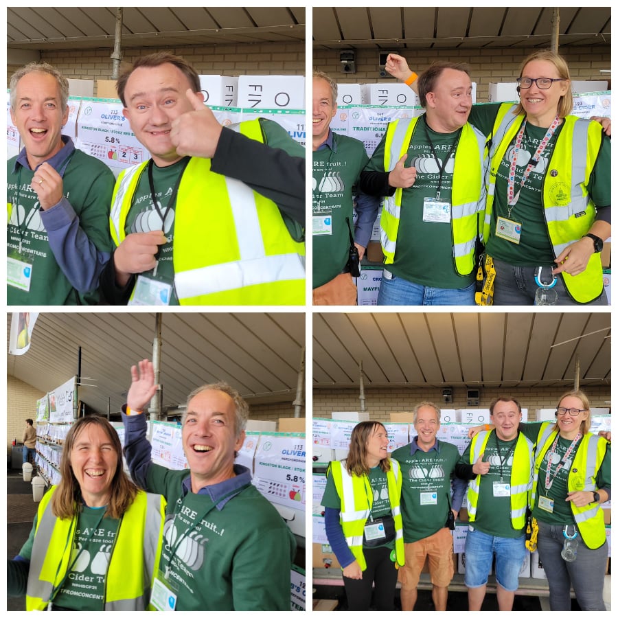 NottinghamCAMRA's tweet photo. The #Nottingham #CAMRA #Cider Team are ready to help, advise &amp; serve you with your choice of #realcider or #realperry 🍏🍎🍐😋 #NRHBCF21 #HappeningNow 
#TrentBridge
More details: https://t.co/IeN1WWP4D7 https://t.co/de3aubytLq