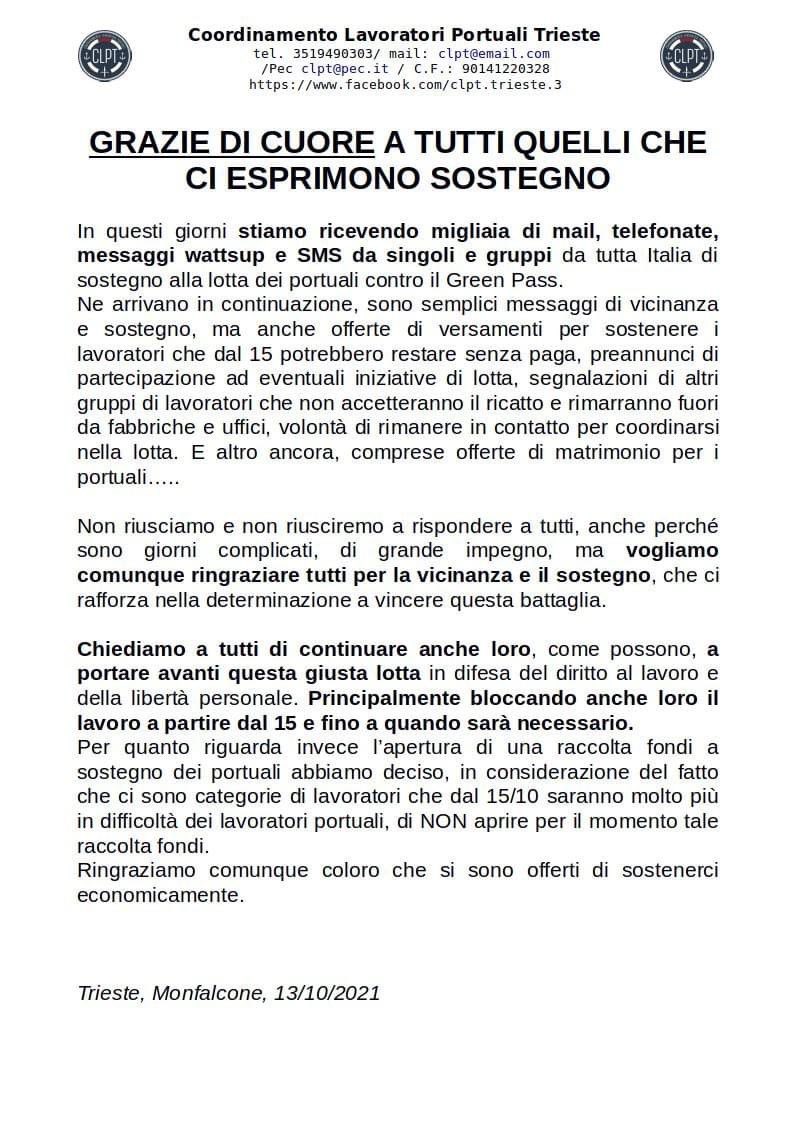 CristinaSparvie's tweet photo. Le rivoluzioni sono sempre partite dalla gente di mare. 
Questa non è una protesta contro il vaccino ma contro misure discriminatorie e restrittive di TUTTE le libertà! #NoGreenPassObligatorio https://t.co/ErIEYLc3fi