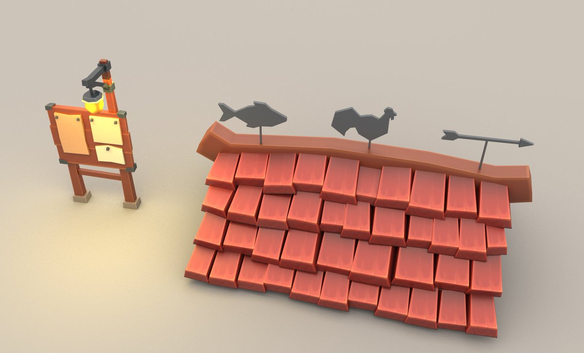 Weather vanes seem like a good idea 💡
#gameprops #lowpoly #becastled #indiegame