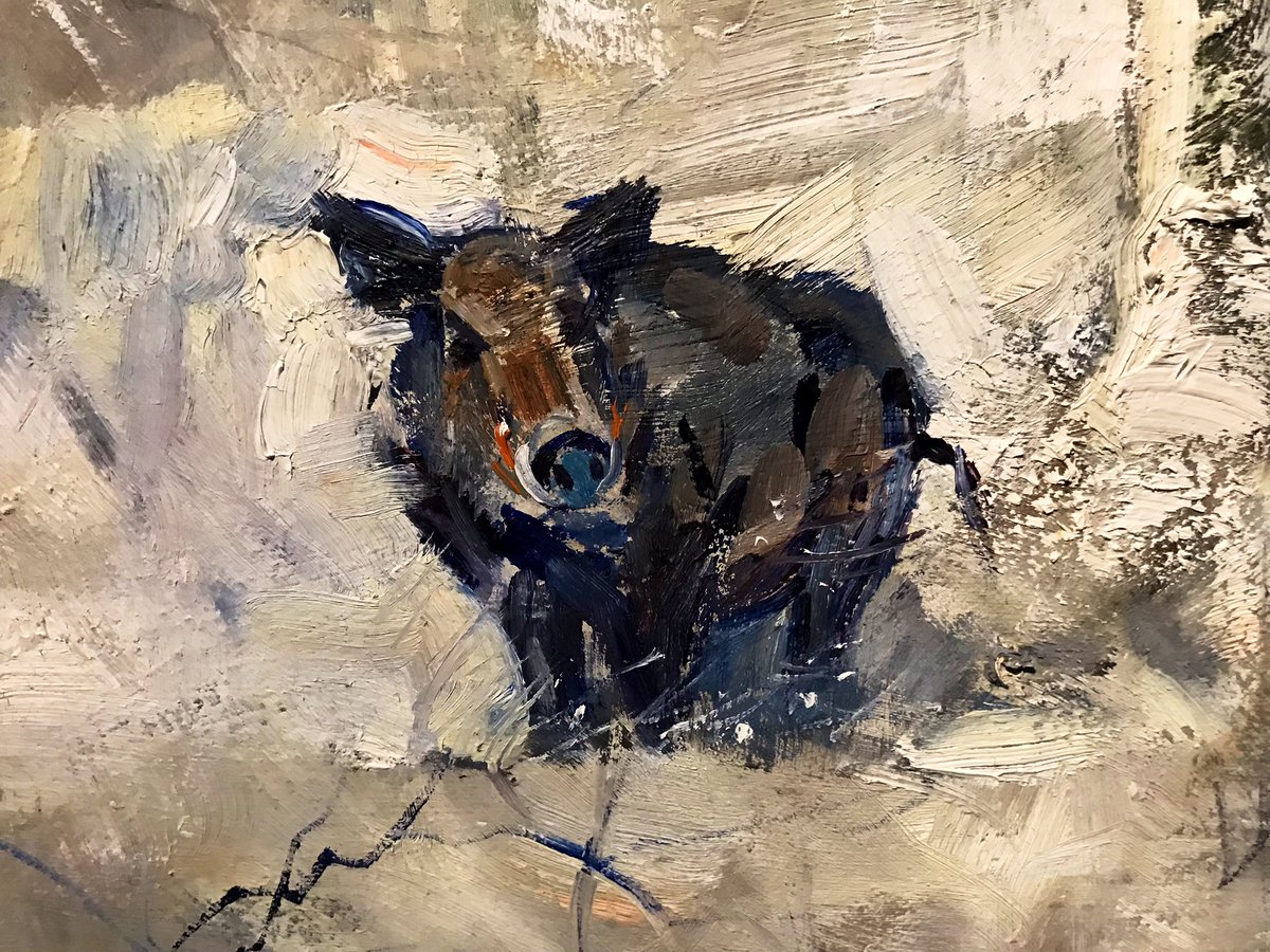 Wilde zwijnen in winterbos (detail), Jaap Hiddink 

In ‘Jaap Hiddink, thuis in #Nunspeet’, Noord-Veluws #Museum
<a href="/NVeluwsMuseum/">Noord-Veluws Museum</a> #art #kunst #tentoonstelling