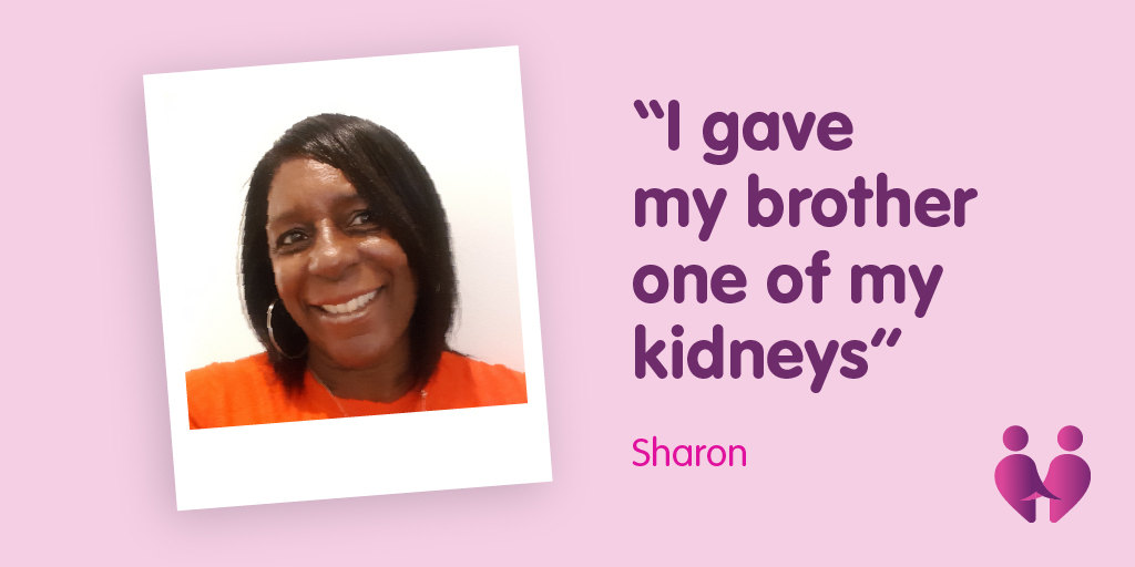 "My brother Anthony suffers from sickle cell which unfortunately led to him developing kidney failure. I was the only match so in 2006 I gave my brother one of my kidneys.

"My brother is now a grandfather of 3 and living a full life." - Sharon
#OrganDonation #BlackHistoryMonth