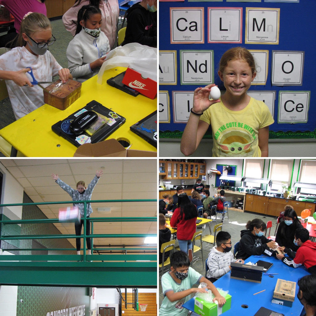 Concord_IS's tweet photo. Mr. Prahl's class participating in the egg drop lab.  Hopefully, the eggs survived the fall! #concordpride https://t.co/zUgLajQSGD