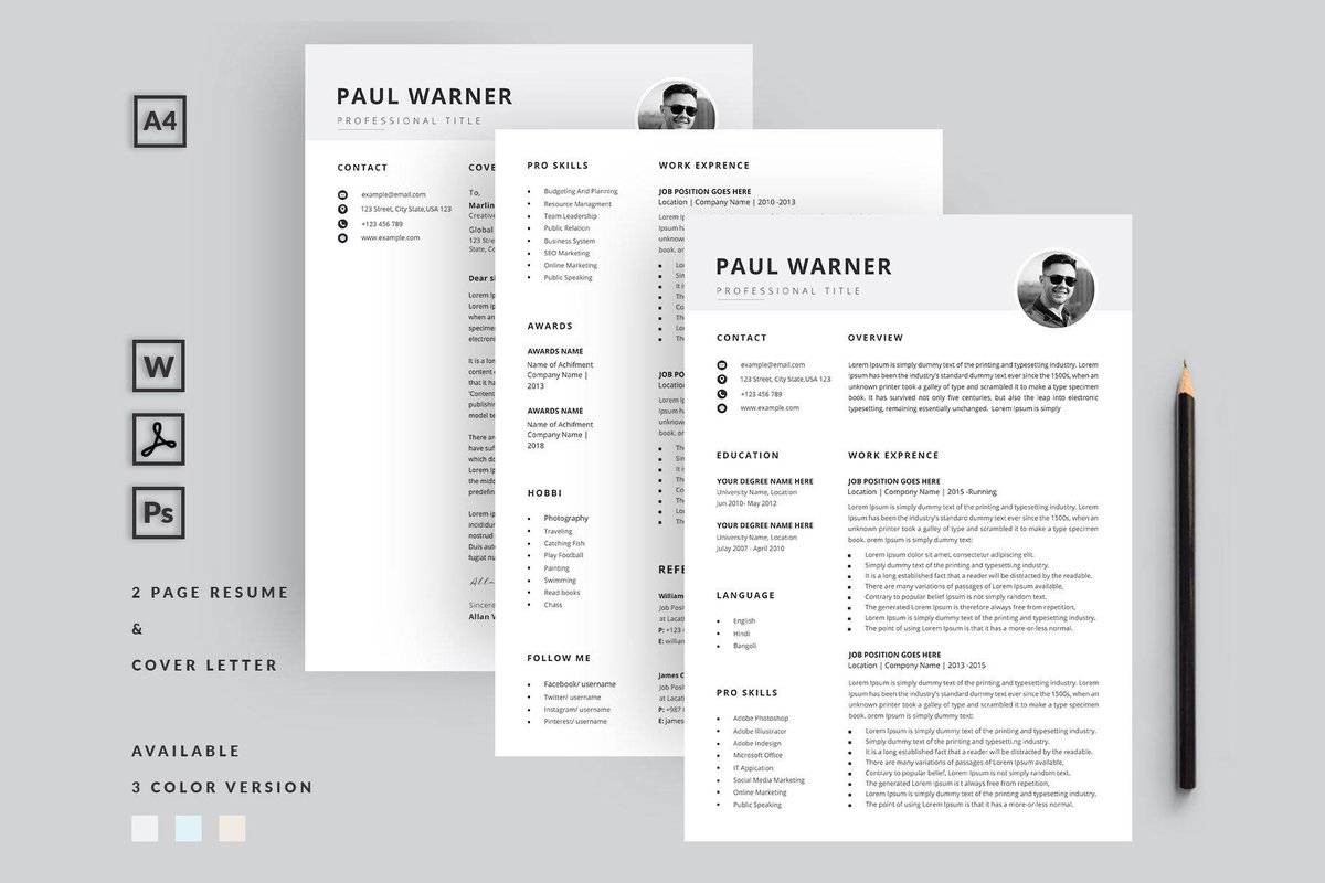 DavidZydd's tweet image. Elegant Resume/CV with Cover Letter creativemarket.com/AmitDebnath/53… #creative #roboto #codepower #typography #timeline #coverletter #clean #CvTemplate #doc #cleanresumetemplate #ResumeDesign