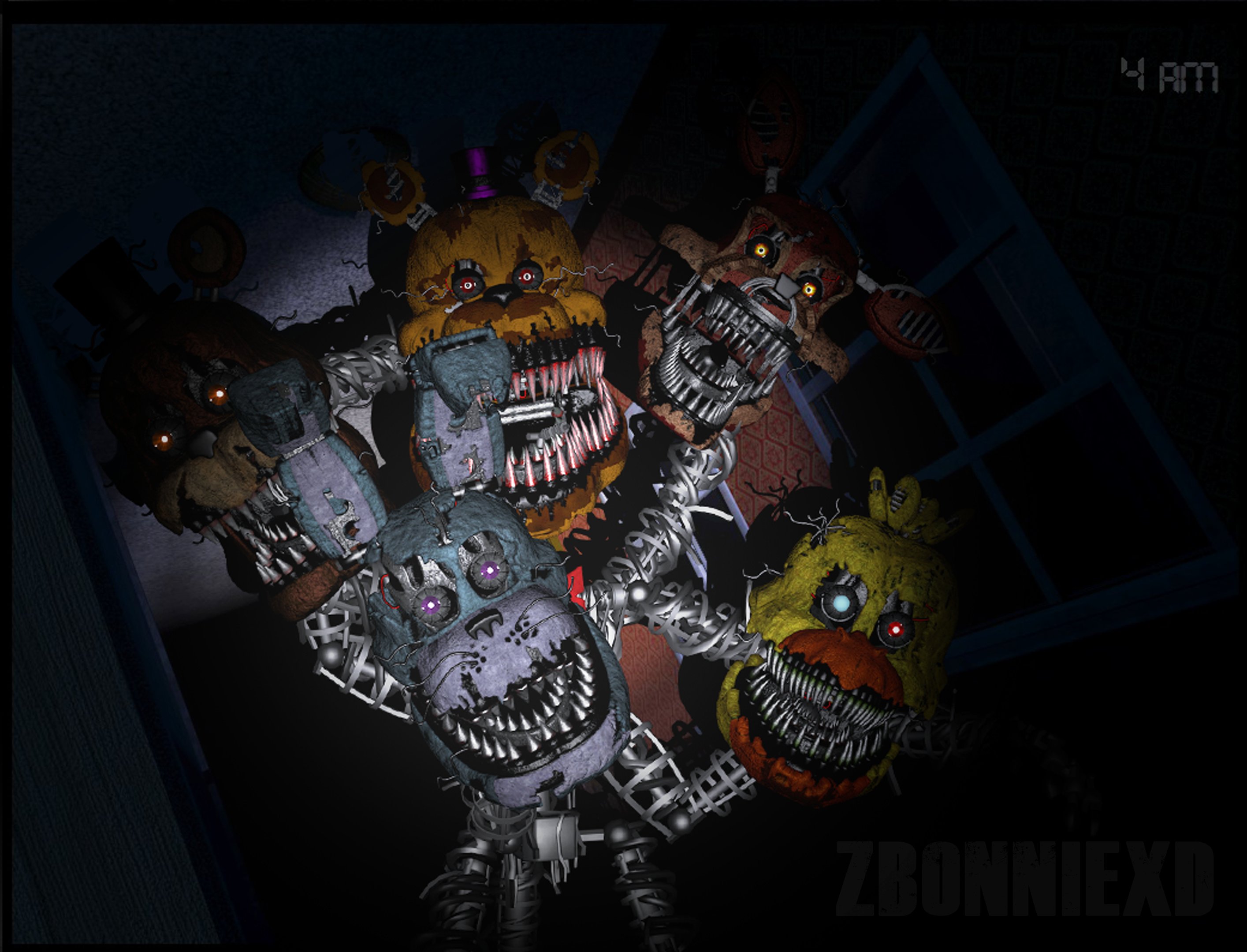 Nightmare Abomination in FNaF 4! by RealZBonnieXD on DeviantArt