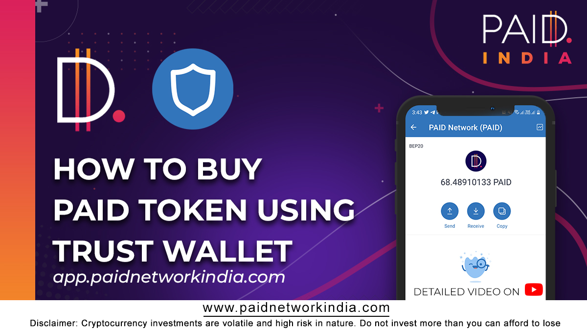 If you are interested in buying PAID tokens, here is a tutorial video to explain the step by step mechanism of trust wallet. Youtube Link:
youtube.com/watch?v=6oR72q…

@paid_network 
#PaidIndia #IDOLaunchpad #GetPAID #Tokens #paidtokens #Trustwallet #wallet
