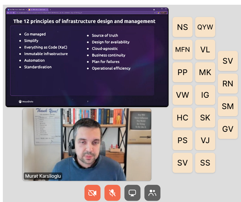 MayaData's tweet image. @muratkarslioglu, VP of Products at #MayaData talking about deploying stateful apps on #Kubernetes in office hours at #KubeCon.

Today&apos;s discussion will be on #OpenEBS 3.0.
bit.ly/kubecon-na-2021