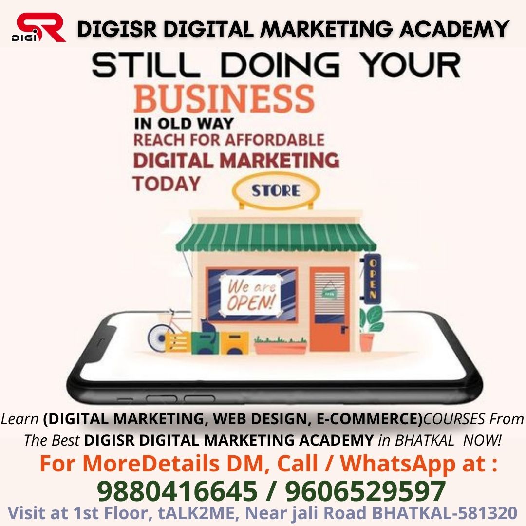 digi_sr_dmc's tweet photo. Learn ( Digital Marketing, Web Design, E-commerce ) Courses From The Best  DIGISR DIGITAL MARKETING ACADEMY in BHATKAL-581320. For More Details DM, Call / WhatsApp at : 9880416645 / 9606529597.
#bhatkal #karnataka #digitalmarketing #webdesign #ecommerce #seo #sahilonline https://t.co/GejqT3qiMT