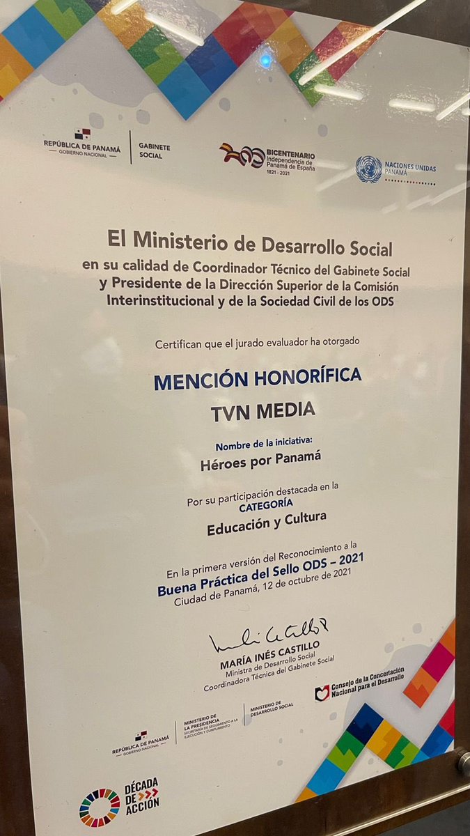 Ayer #HeroesporPanamá recibió su 2do reconocimiento (el 1ero fue en 2018) por su aporte a los Objetivos de Desarrollo Sostenible. Durante 11 años hemos premiado y capacitado a más de 100 líderes sociales que trabajan por sus comunidades. Pronto #Heroes2021! <a href="/tvnpanama/">TVN Panamá</a>