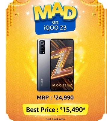 Pankajkr__'s tweet image. "Guess me to win me "

Answer :-   iQOO Z3 

@amazonIN @91mobiles #MADonMobiles #AmazonMADDealsOnMobiles