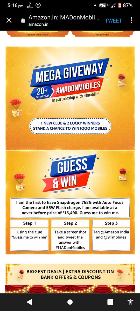 Pankajkr__'s tweet image. Guess me to win me "

Answer :-   iQOO Z3 5G 

@amazonIN
 @91mobiles
 #MADonMobiles #AmazonMADDealsOnMobiles