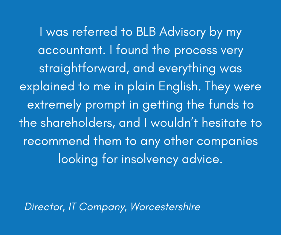 We've just received a great testimonial from a company we've helped. If your business is in distress and you need some support, please do get in touch.
#business #insolvency