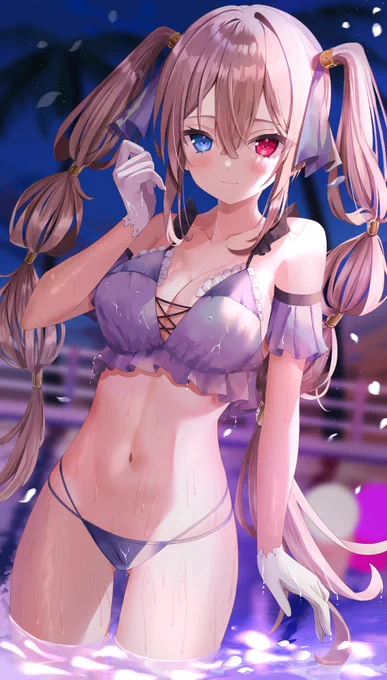 #秋だけどまだ全然暑いので水着絵再掲してもいい 