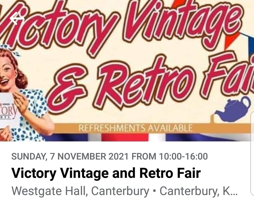 Twfsteampunk1's tweet photo. Our next vintage and retro fair at the Westgate hall Canturbury is on the 7th November 10-4
Trade space available please contact us at Victoryeventsuk@yahoo.com
@Canterbury #retrofair #vintagefair #retro #whatsoncanterbury #stallholders #vintagestallholders #kent https://t.co/0MbEMVzyjP