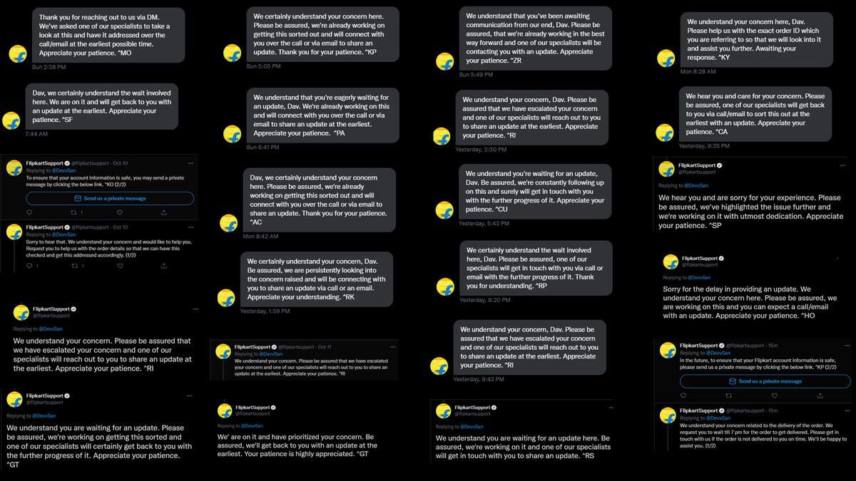 DevvSan's tweet photo. Hi @flipkartsupport, should not I get tired of your repetitive Artificial Intelligent Bots messages? You should hire real persons to resolve the query and not these HIGH AI BOTS, they r technically pasting d same thing.

#PoorService
#FailedBigBillionDays
#FailedBBD
#FlipkartBOTS https://t.co/EulmPD82dg