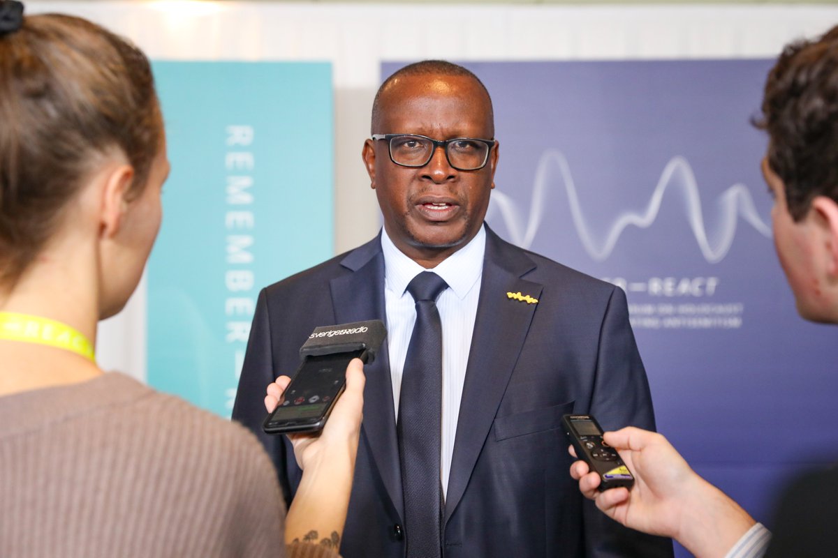 RwandainSweden's tweet photo. Minister of National Unity and Civic Engagement, Hon. Dr. Bizimana and Ambassador @DianeGashumba have arrived at the Remember–ReAct, the Malmö International Forum for Holocaust Remembrance and Combating Antisemitism. #RememberReAct #MalmöForum #HolocaustRemembrance https://t.co/TepsEkbUN9